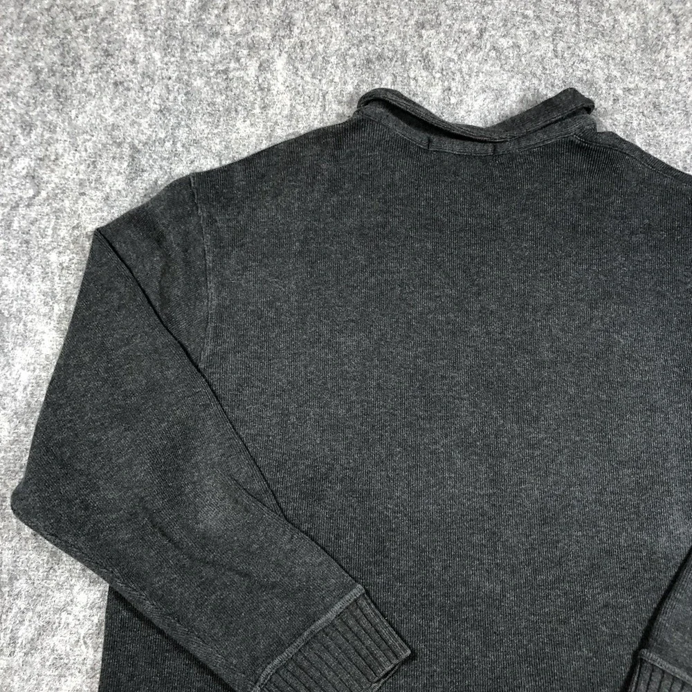 Banana‎ Republic Sweater Mens XL Gray Collared Cotton Knit Pullover Long Sleeve